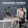 imageFellowes Platinum Series Triple Monitor Arm for 27Inch Monitors Full Motion 360 Rotation VESA Mount with Grommet or Clamp USB Ports Ergonomic Black 8042601Black