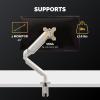 imageFellowes Platinum Series Triple Monitor Arm for 27Inch Monitors Full Motion 360 Rotation VESA Mount with Grommet or Clamp USB Ports Ergonomic Black 8042601Silver