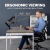 imageFellowes Platinum Series Triple Monitor Arm for 27Inch Monitors Full Motion 360 Rotation VESA Mount with Grommet or Clamp USB Ports Ergonomic Black 8042601Black