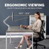 imageFellowes Platinum Series Triple Monitor Arm for 27Inch Monitors Full Motion 360 Rotation VESA Mount with Grommet or Clamp USB Ports Ergonomic Black 8042601Silver