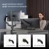 imageFellowes Platinum Series Triple Monitor Arm for 27Inch Monitors Full Motion 360 Rotation VESA Mount with Grommet or Clamp USB Ports Ergonomic Black 8042601Black