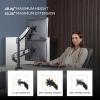 imageFellowes Platinum Series Triple Monitor Arm for 27Inch Monitors Full Motion 360 Rotation VESA Mount with Grommet or Clamp USB Ports Ergonomic Black 8042601Silver or Dark Grey