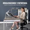 imageFellowes Platinum Series Triple Monitor Arm for 27Inch Monitors Full Motion 360 Rotation VESA Mount with Grommet or Clamp USB Ports Ergonomic Black 8042601Silver