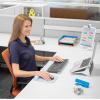 imageFellowes PlushTouch Foam Mouse Pad Wrist Support with MICROBAN  Gray Lattice 9549701