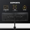 imageFellowes Reflex Series Adjustable Monitor Arm for Desk Supports 32Inch Monitors Ergonomic Single Monitor Stand with VESA Mount Easy Setup with Grommet or Clamp 8502501BlackDual