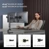 imageFellowes Reflex Series Adjustable Monitor Arm for Desk Supports 32Inch Monitors Ergonomic Single Monitor Stand with VESA Mount Easy Setup with Grommet or Clamp 8502501BlackDual