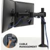 imageFellowes Reflex Series Adjustable Monitor Arm for Desk Supports 32Inch Monitors Ergonomic Single Monitor Stand with VESA Mount Easy Setup with Grommet or Clamp 8502501BlackDual