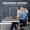 imageFellowes Reflex Series Adjustable Monitor Arm for Desk Supports 32Inch Monitors Ergonomic Single Monitor Stand with VESA Mount Easy Setup with Grommet or Clamp 8502501BlackDual