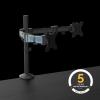 imageFellowes Reflex Series Adjustable Monitor Arm for Desk Supports 32Inch Monitors Ergonomic Single Monitor Stand with VESA Mount Easy Setup with Grommet or Clamp 8502501BlackDual
