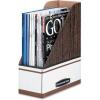imageBankers Box Magazine File Holders Oversized Letter Wood Grain 12 Pack 07224Wood Grain  Oversized