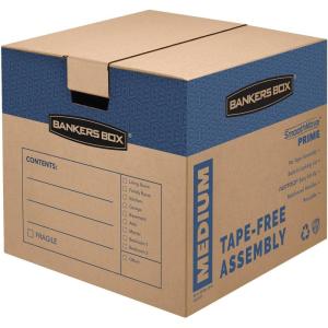 imageBankers Box Large Prime Moving Box 6 Pack Reinforced Handles TapeFree Assembly Attached Lid 18in x 18in x 24in 0062904Medium