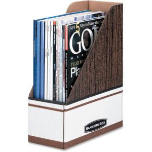imageBankers Box Magazine File Holders Oversized Letter Wood Grain 12 Pack 07224Wood Grain  Oversized