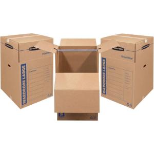 imageBankers Box Short Wardrobe Box 3 Pack 20in x 20in x 34in 7710902Large 3pk