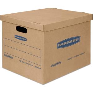 imageBankers Box Small Classic Moving Box 20 Pack Reinforced Handles TapeFree Assembly Box with Lid 15in x 12in x 10in 771421020 Pack