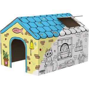 imageBankers Box at Play Cat Playhouse Cardboard Playhouse for Cats and Kids