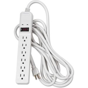 imageFellowes 6Outlet OfficeHome Surge Protector 15 Foot Cord 450 Joules 99036 Platinum 15quot x 108quot x 18quot