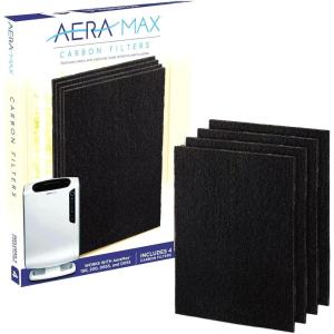 imageFellowes AeraMax 200 Air purifier Authentic Carbon Replacement Filters  4 Pack 93241014 Count Pack of 1