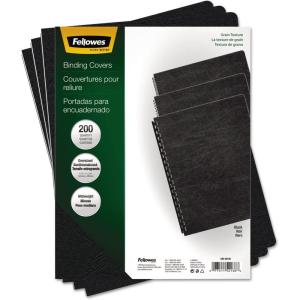 imageFellowes Classic Grain Presentation Covers Oversize Black 200 Pack 521381125 x 875