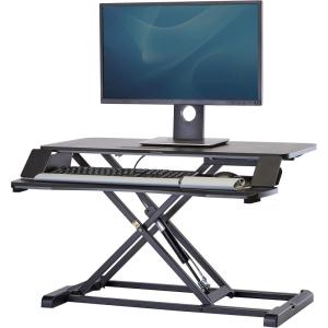 imageFellowes Corsivo Height Adjustable Standing Desk Sit to Stand Gas Spring Riser Converter Tabletop Workstation Desk Riser 8091001Corsivo