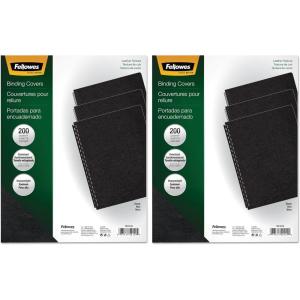 imageFellowes Executive Presentation Covers Black 8 34 Inch X 11 14 Inch 200 Per Pack Black 521491125 x 875 Pack of 2