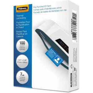 imageFellowes Hot Laminating Pouches ID Tag Not Punched 5 mil 100 Pack 52015100 pack