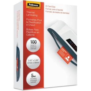 imageFellowes Hot Laminating Pouches ID Tag Not Punched 5 mil 100 Pack 52015100Pack