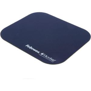 imageFellowes Mouse Mat with NonSlip Rubber Base  Mouse Pad with Antibacterial Protection  Suitable for Both Optical and Laser Mice  199 x 232 x 2mm  BlackSilver