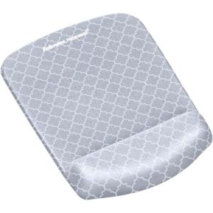 imageFellowes PlushTouch Foam Mouse Pad Wrist Support with MICROBAN  Gray Lattice 9549701