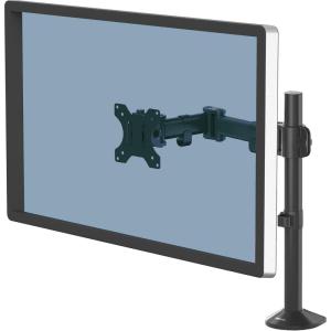 imageFellowes Reflex Series Adjustable Monitor Arm for Desk Supports 32Inch Monitors Ergonomic Single Monitor Stand with VESA Mount Easy Setup with Grommet or Clamp 8502501BlackSingle