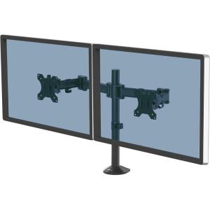 imageFellowes Reflex Series Adjustable Monitor Arm for Desk Supports 32Inch Monitors Ergonomic Single Monitor Stand with VESA Mount Easy Setup with Grommet or Clamp 8502501BlackDual