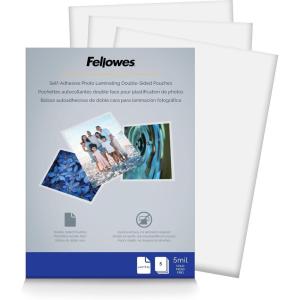 imageFellowes SelfAdhesive Laminating Pouches 5 Mil Photo Size 5 per Pack 52204015 Pack