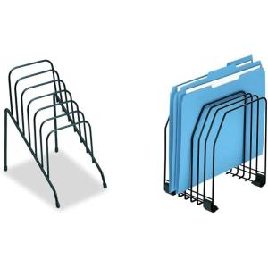 imageFellowes Step File Junior Wire Organizer Rack 6 Sections Black 72613Storage Rack  File Organizer  68112