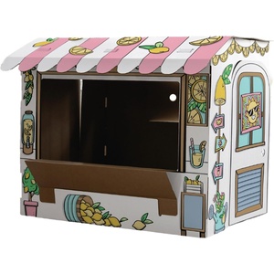 image:imageBankers Box at Play Lemonade Stand Color in Playhouse  Cardboard Playhouse and Life Size Craft Activity for Kids